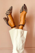 Keren™ | Pointed Heels with Zebra Print